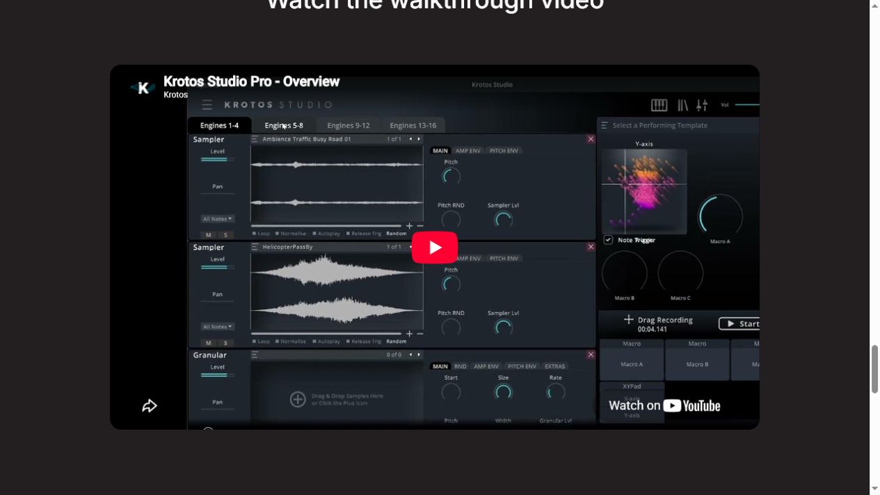 Krotos Studio homepage preview